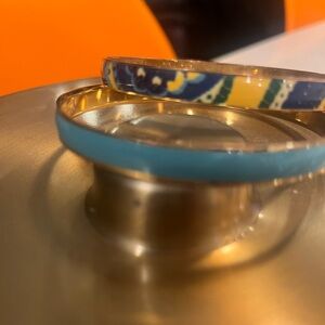 J. Crew Blue and Gold Bangles